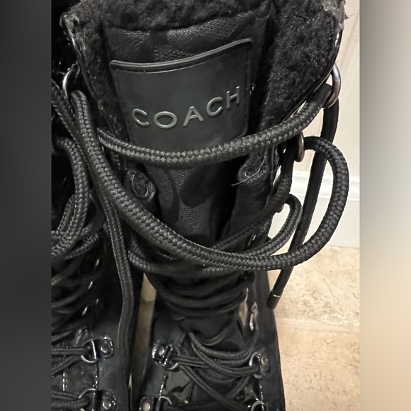 Authentic COACH PEGGEY SIGNATURE BLACK BOOT 7B New Without Box Never Worn - Picture 4 of 12